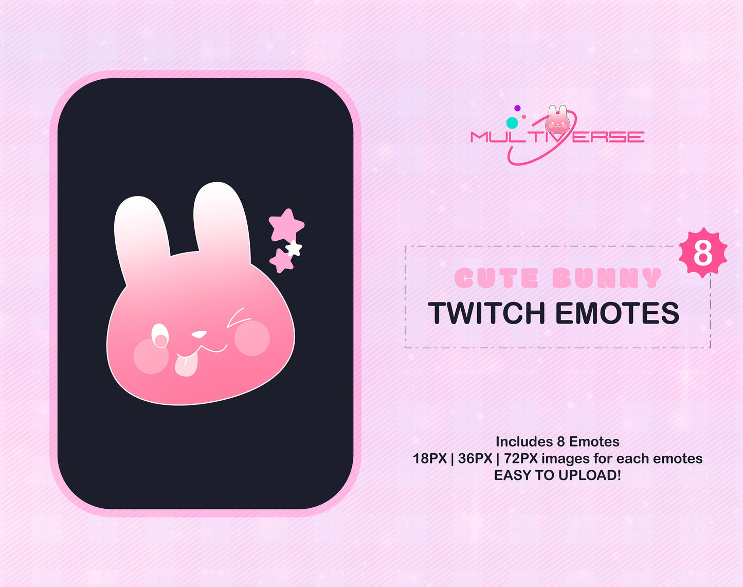 Twitch | Discord Cute Bunny Emotes Pack