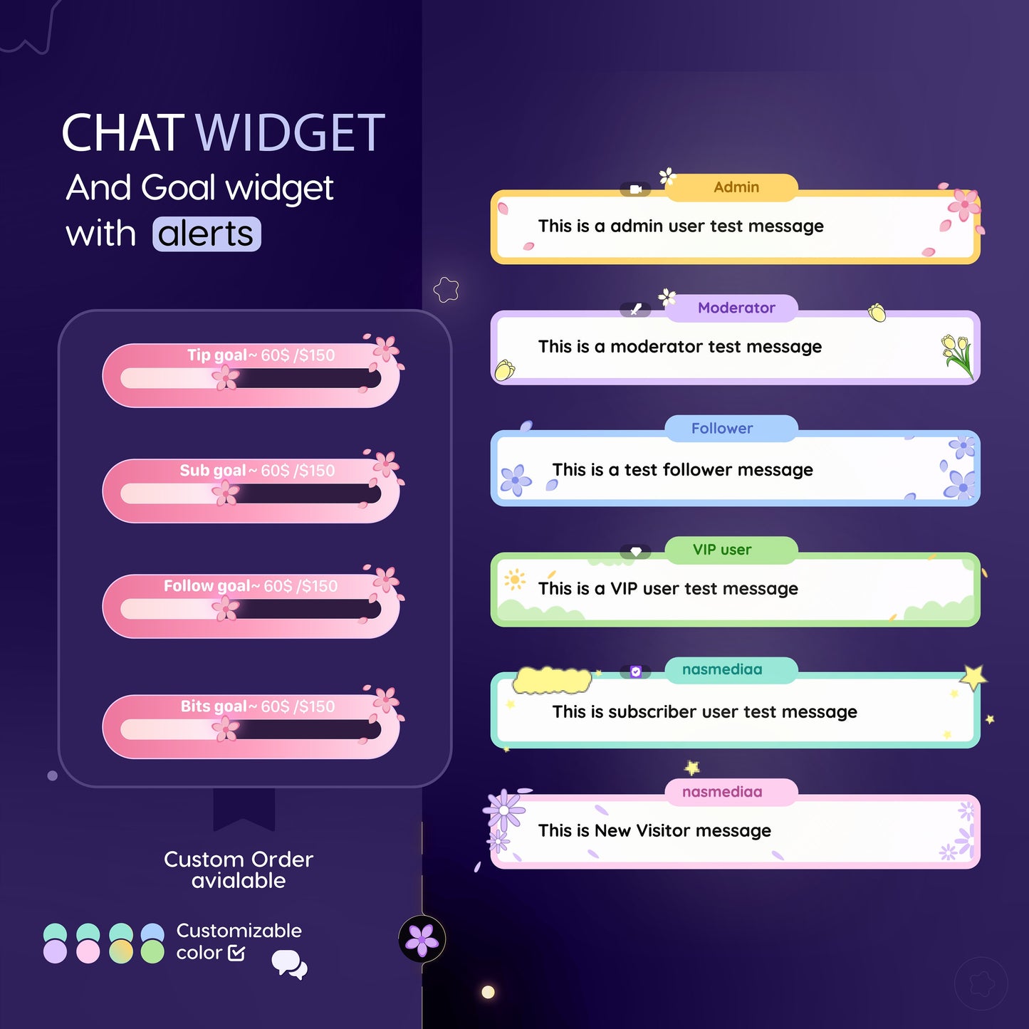 Warm Glow Summer: Chat Widget • Chat Widget • Goal Widget
