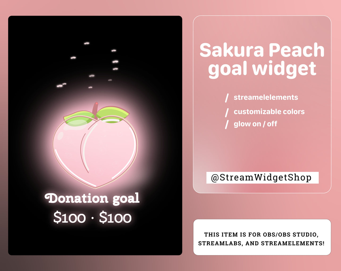 Sakura Peach Goal/Event Widget