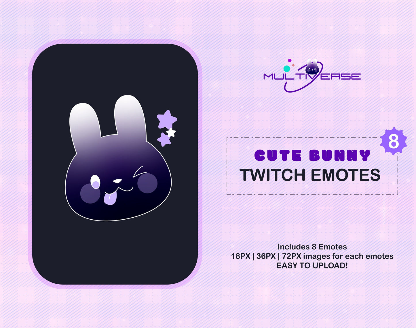 Twitch | Discord Cute Bunny Emotes Pack