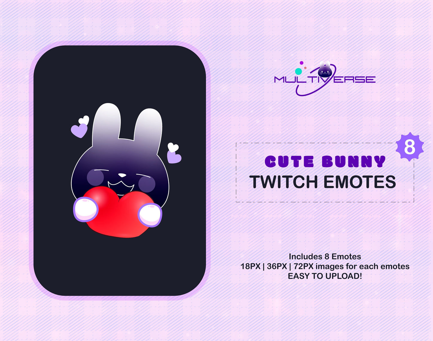Twitch | Discord Cute Bunny Emotes Pack