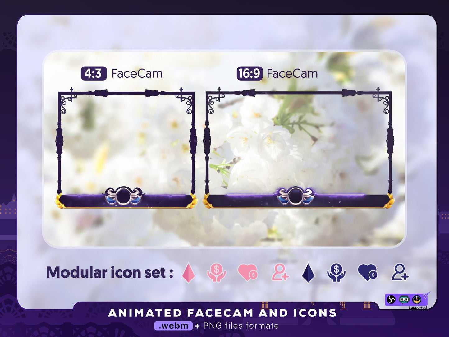 City night Animated twitch overlay