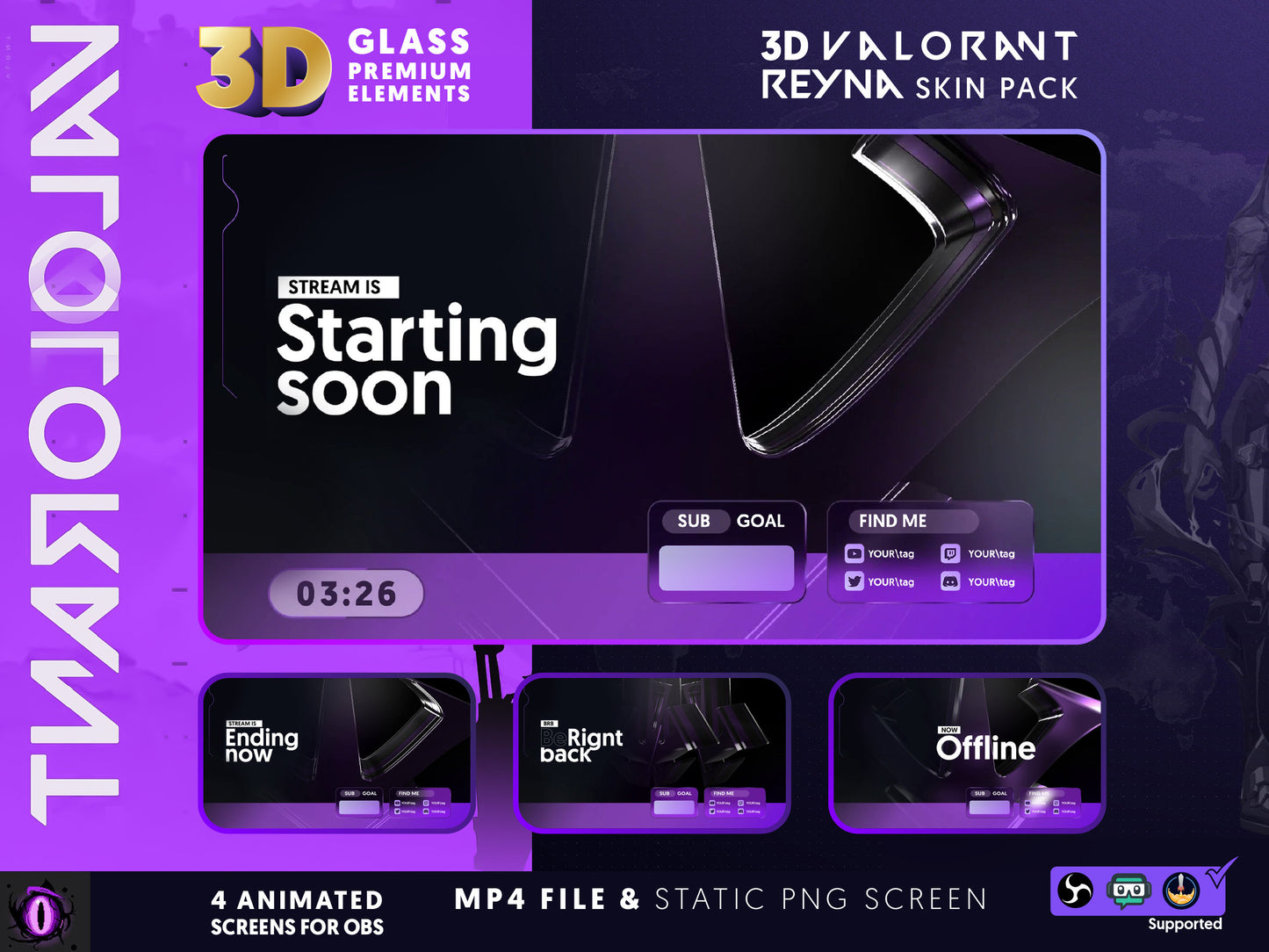 3D Animated Twitch Screens Animation