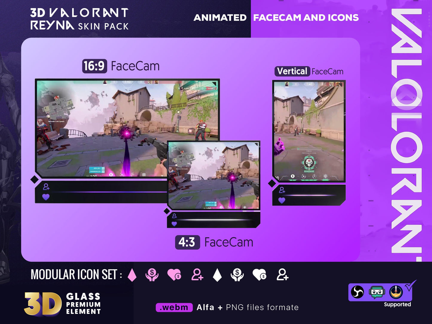 Valorant  3D Stream Overlay Bundle