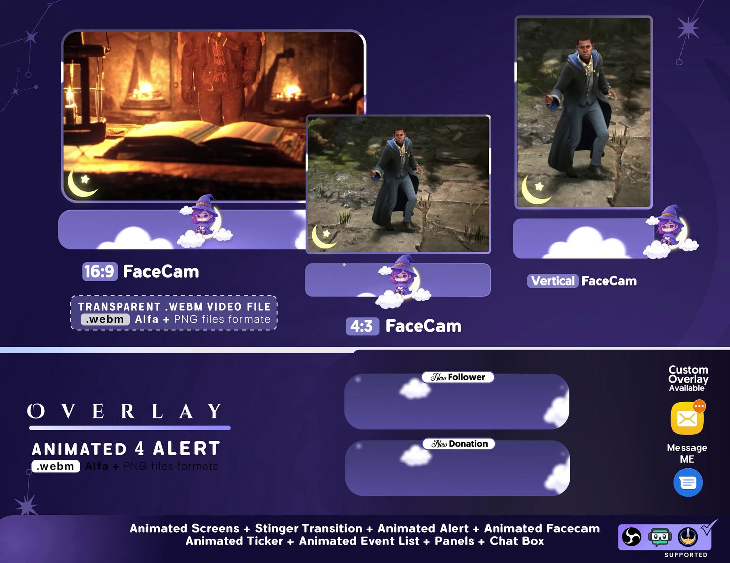 Animated "Moon Witch" Complete Stream Bundle