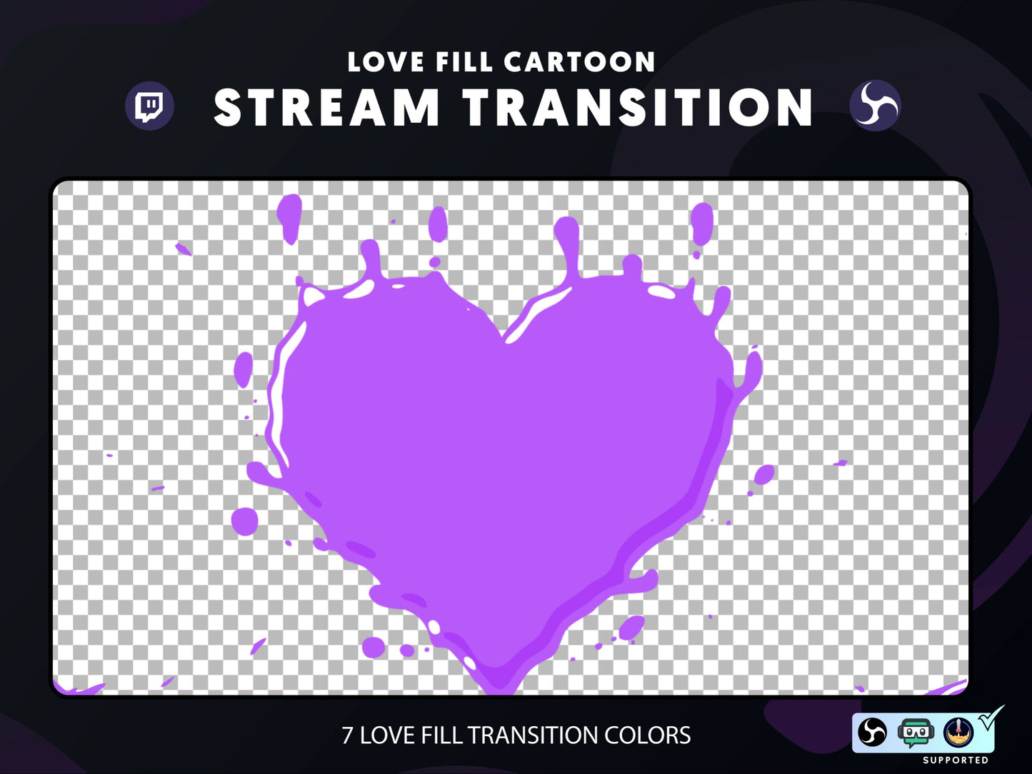 ANIMATED Heart FiIling Stinger Transition | Twitch Transition