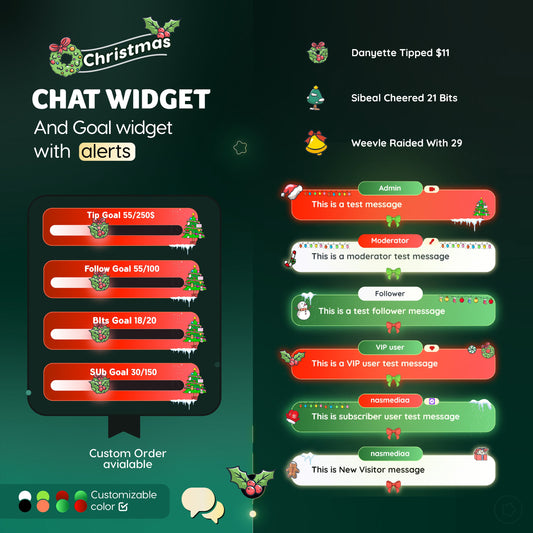 Cozy Christmas Chat Widget