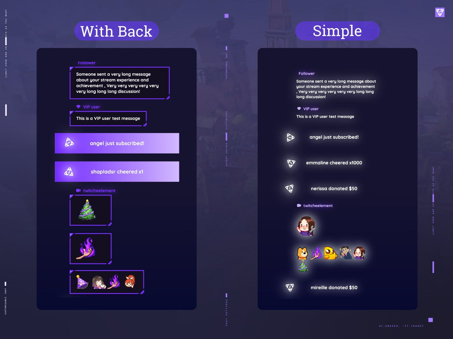 Chat widget Streamelements Cyber