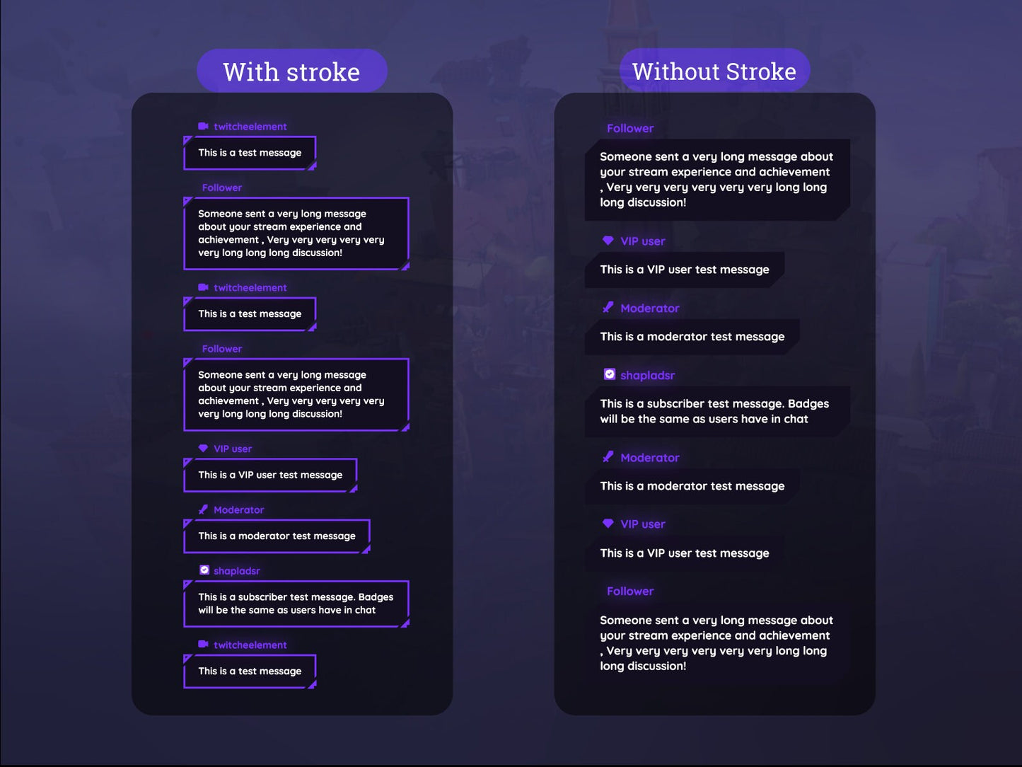 Chat widget Streamelements Cyber