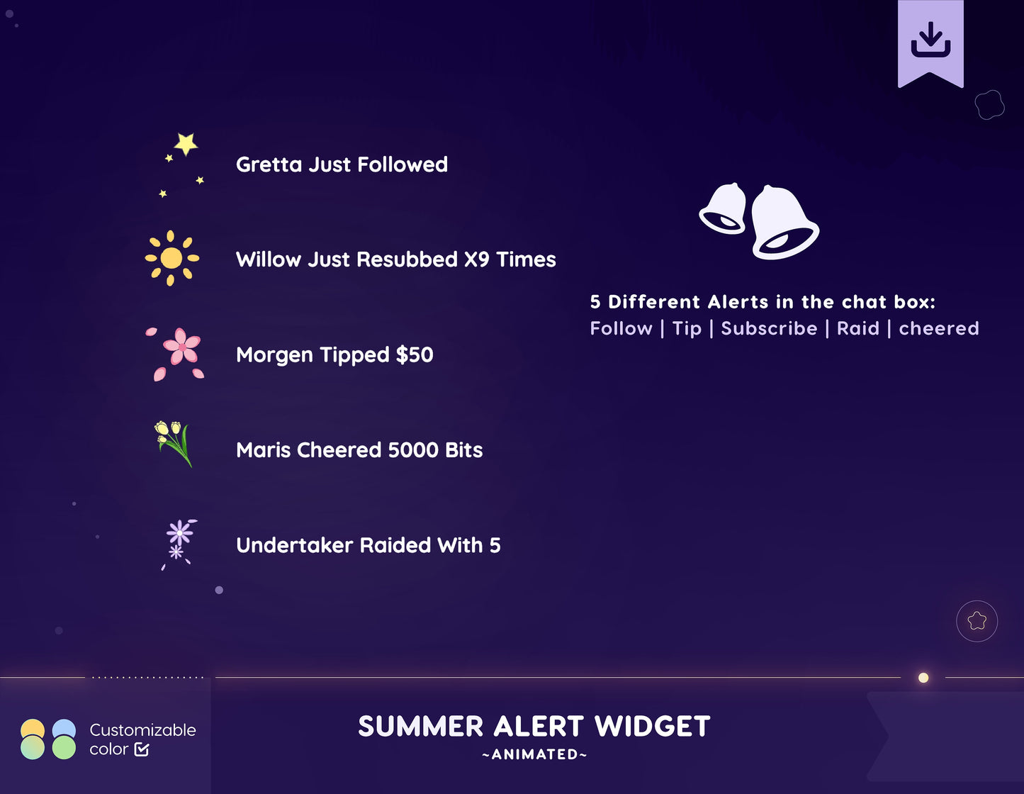 Warm Glow Summer: Chat Widget •  Chat Widget • Goal Widget